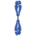 Squids By Ergodyne Blue Swiveling Glove Clip Holder, Dual Clips 3420